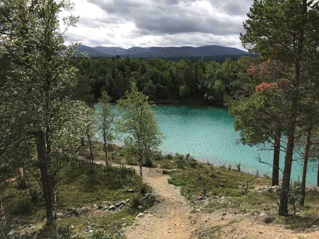 Halvvägs på Blanktjärnsrundan