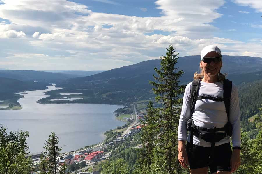 Löpning i Åre i härlig natur