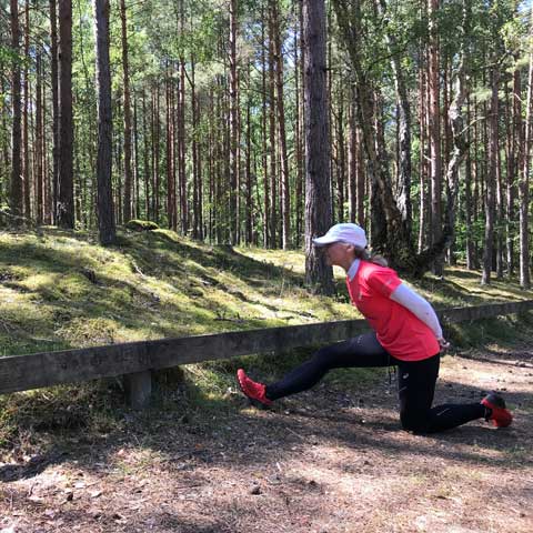 stretchövning baksida lår