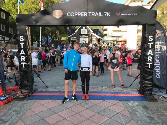 Loppet Cooper Trail 7K i Åre. Start- och mållinjen.