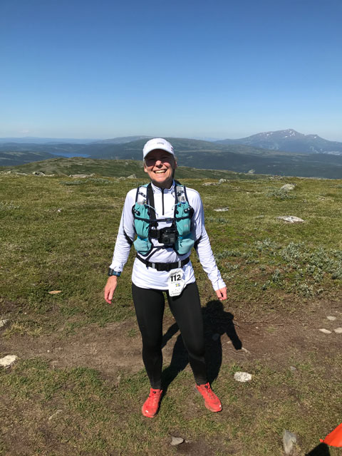 Loppet Salomon 27K. Ingrid på den sista och 3:e toppen.