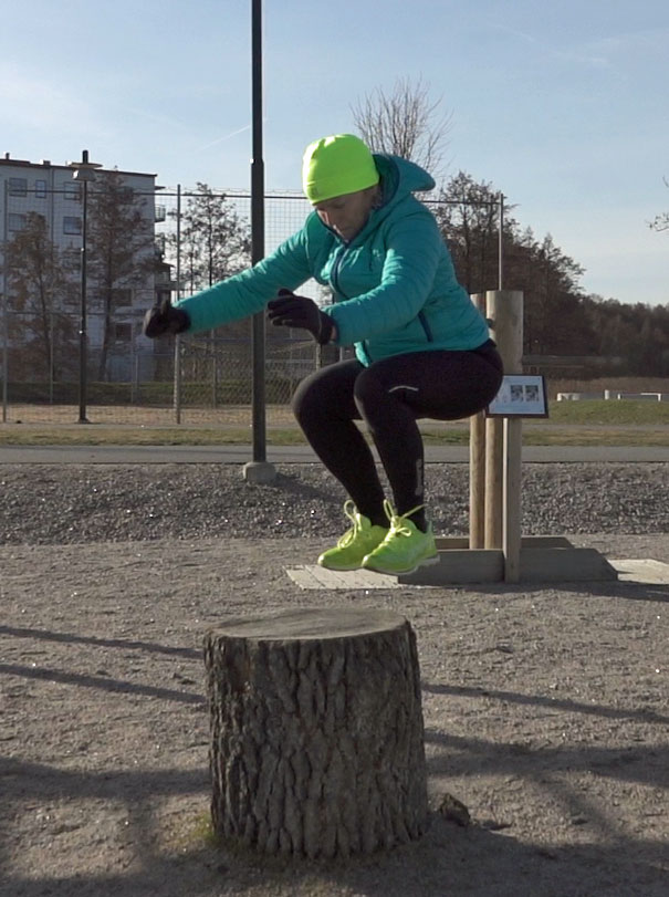 Boxjump på utegym