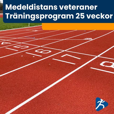 Träningsprogram 800 meter för veteraner, 25 veckor onlineträning med PT